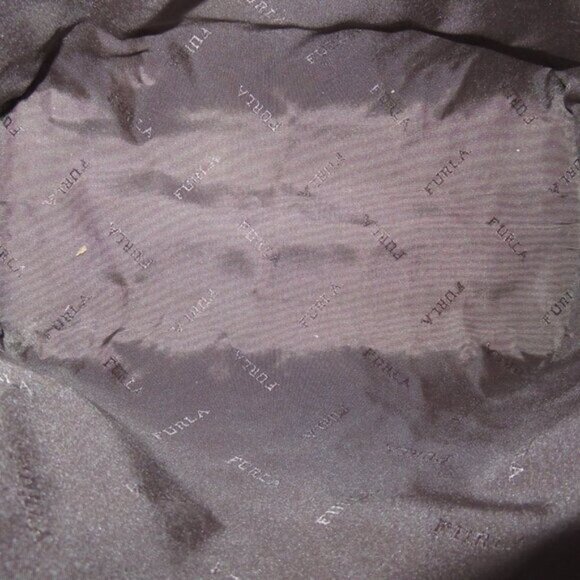 FURLA Vintage Croc Embossed Maroon Red Italian Leather Tote Handbag - Picture 10 of 12